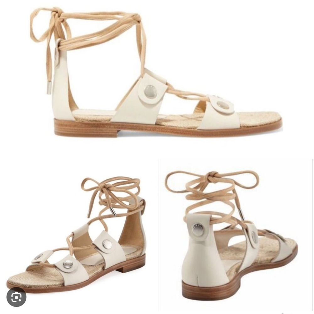 Rag & Bone Raffia Lace-Up Sandals